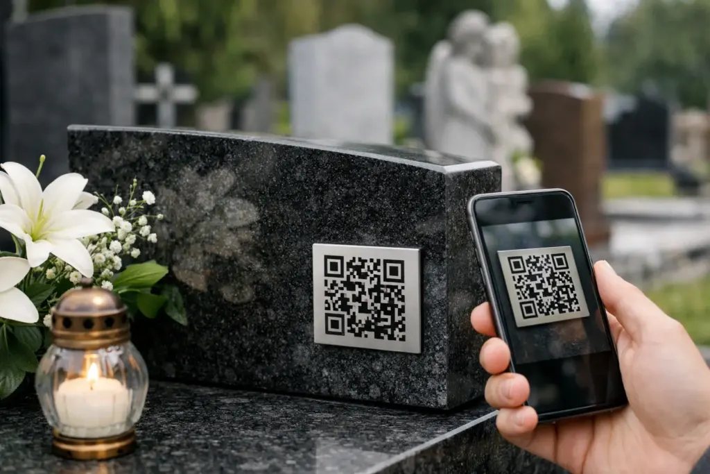 QR kodas antkapio lentelei - ką verta žinoti